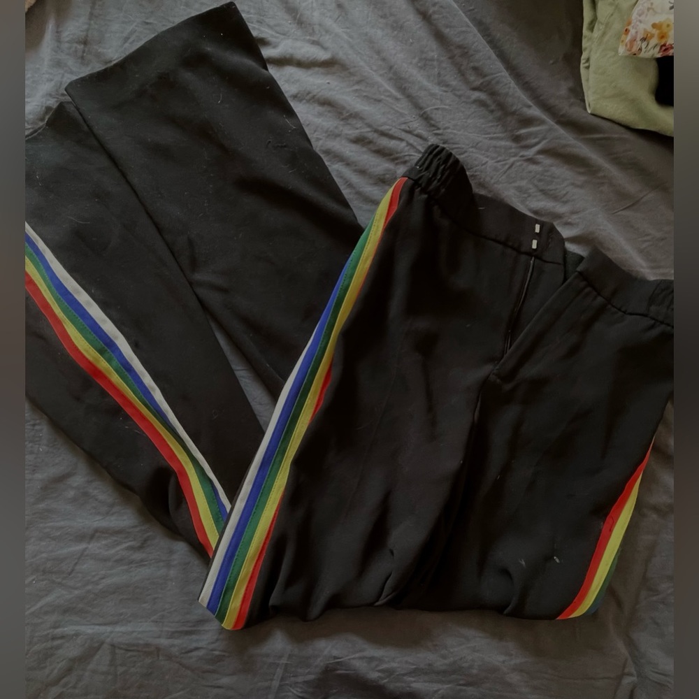 Rainbow flare pants